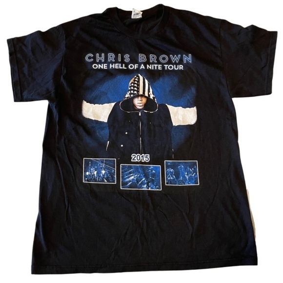 Chris Brown 2015 “ One Hell of a Nite” band tour. Size large in black never worn - Picture 1 of 7